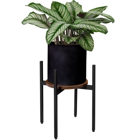 Kwietnik metalowy loftowy czarny TORRE RUSTIC 40 cm