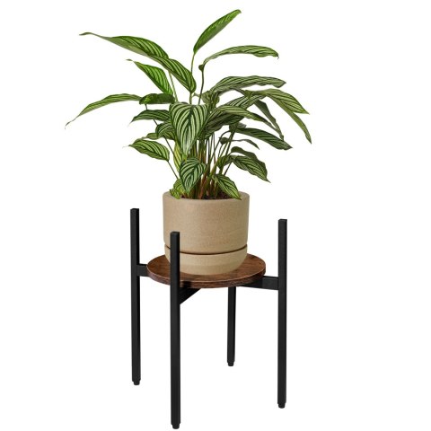 Kwietnik metalowy loftowy czarny TORRE RUSTIC 40 cm