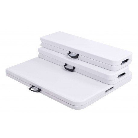 Zestaw cateringowy FETA WHITE stół 180 cm + 2 ławki