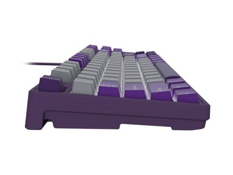 FURY KLAWIATURA DLA GRACZY KANABO K2 US BIAŁE PODŚWIETLENIE MECHANICZNA SZARO-FIOLETOWA