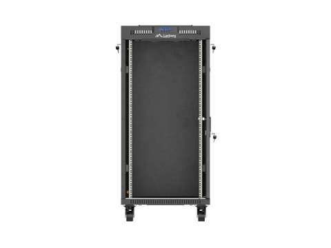 LANBERG SZAFA INSTALACYJNA RACK STOJĄCA 19" 24U 600X600 CZARNA DRZWI PRZESZKLONE LCD (FLAT PACK) V2