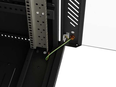 LANBERG SZAFA INSTALACYJNA RACK STOJĄCA 19" 24U 600X600 CZARNA DRZWI PRZESZKLONE LCD (FLAT PACK) V2