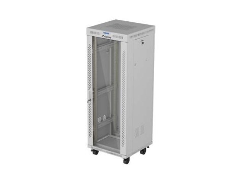 LANBERG SZAFA INSTALACYJNA RACK STOJĄCA 19" 32U 600X600 SZARA DRZWI PRZESZKLONE LCD (FLAT PACK) V2