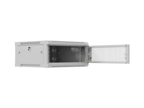 LANBERG SZAFA INSTALACYJNA RACK WISZĄCA 19" 4U 600X600 SZARA DRZWI PERFOROWANE (FLAT PACK)