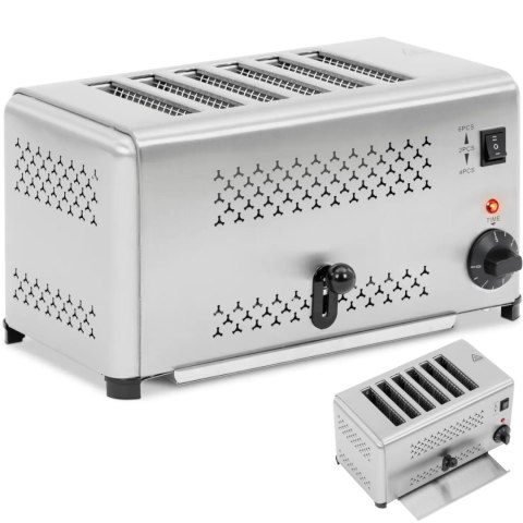 Toster opiekacz kanapkowy do chleba na 6 grzanek 2500 W