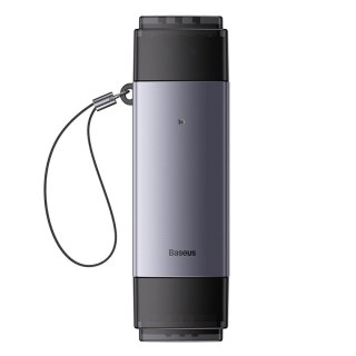 Czytnik kart pamięci SD TF USB-A USB-C - szary