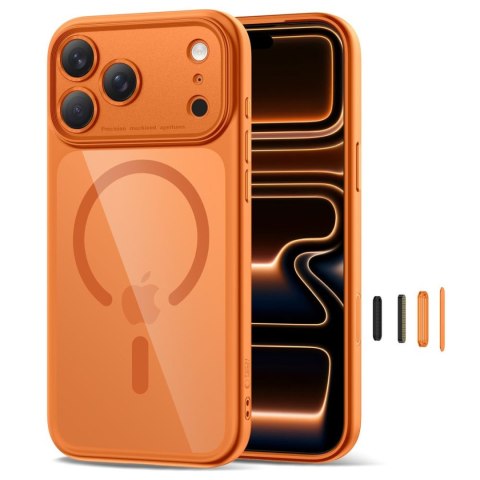 Etui case na iPhone 17 Pro Magpeak Magsafe CC - przezroczysto-pomarańczowe