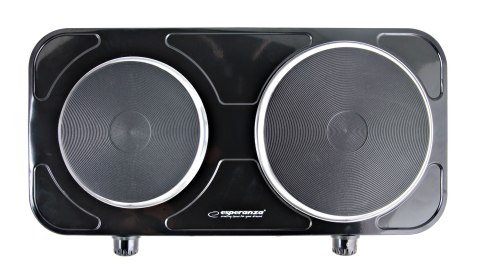 ESPERANZA KUCHENKA ELEKTRYCZNA YELLOWSTONE 1500W + 1000W CZARNA EKH014K