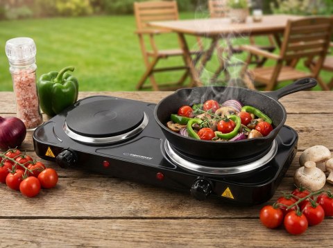 ESPERANZA KUCHENKA ELEKTRYCZNA YELLOWSTONE 1500W + 1000W CZARNA EKH014K