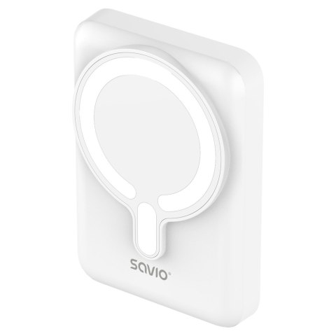 SAVIO POWERBANK 10000 MAH MAGNETYCZNY BIAŁY BA-13
