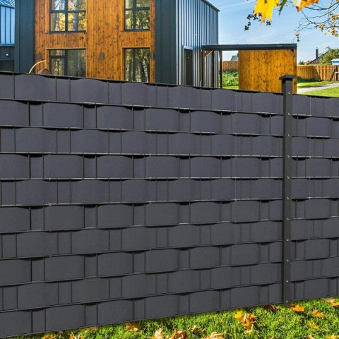 Taśma ogrodzeniowa 19cm X 35m grafitowa