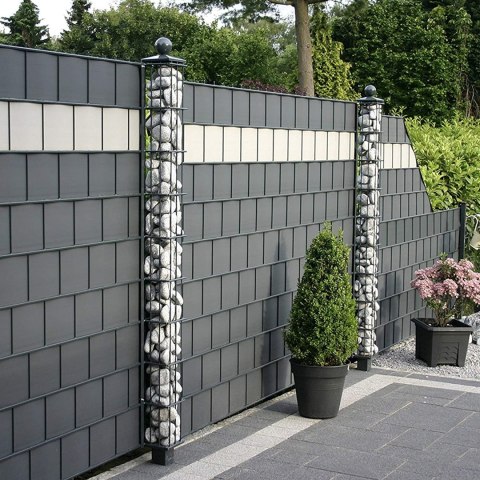 Taśma ogrodzeniowa 19cm X 35m grafitowa