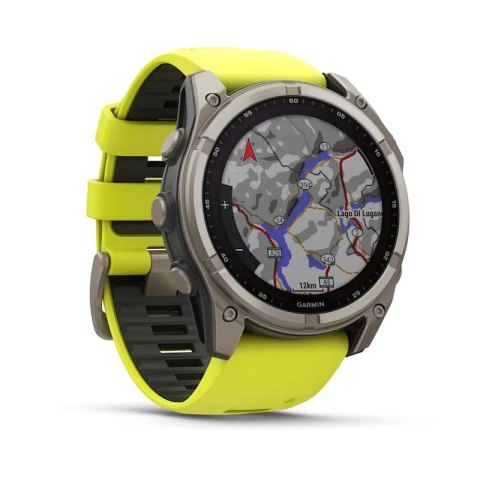 Zegarek Garmin Fenix 8 Solar Sapphire Titanium, 51mm Yellow