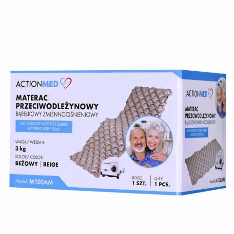 Materac przeciwodleżynowy bąbelkowy zmiennociśnieniowy