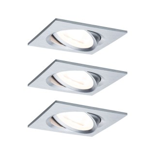 Oprawa do wbudowania NOVA LED DIM wychylna zestaw 3xGU10 6.5W 460lm 84x84mm 2700K IP23 230V chrom