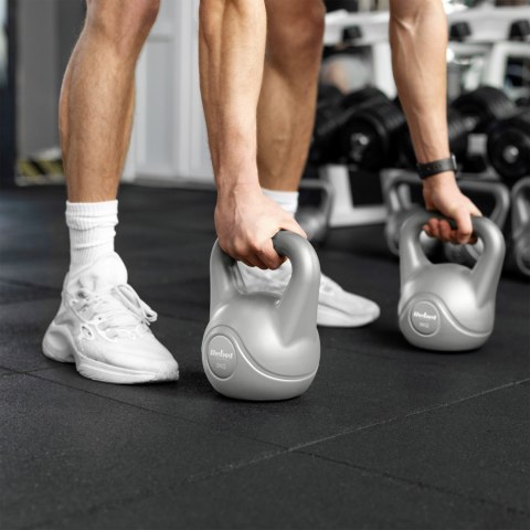 Kettlebell bitumiczny 12 kg szary REBEL ACTIVE