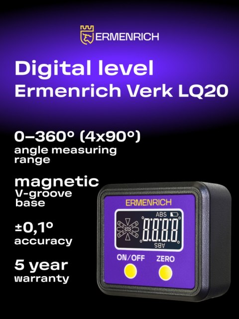 Poziomica cyfrowa Ermenrich Verk LQ20