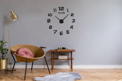 Zegar ścienny DIY NEPRI 65 130 cm czarny 3D