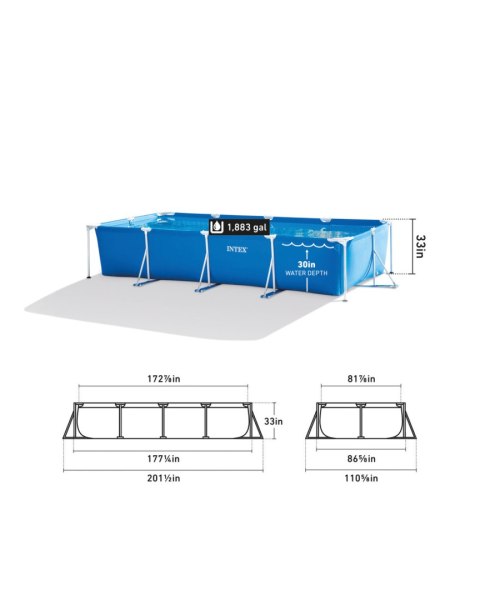 Basen ogrodowy stelażowy 450x220x84 cm 7127 litrów INTEX 28273