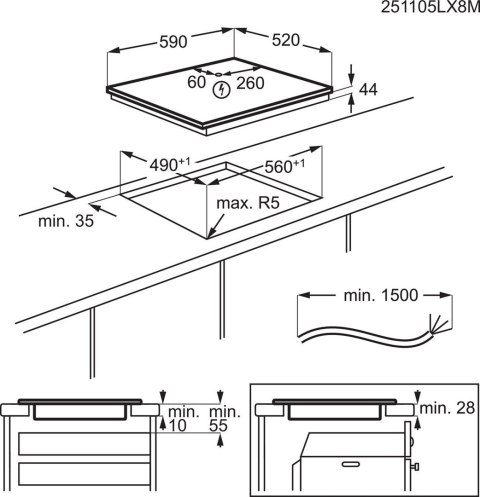 Płyta indukcyjna ELECTROLUX EIV634 SLIM-FIT