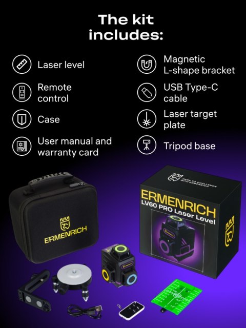 Poziomica laserowa Ermenrich PRO LV60