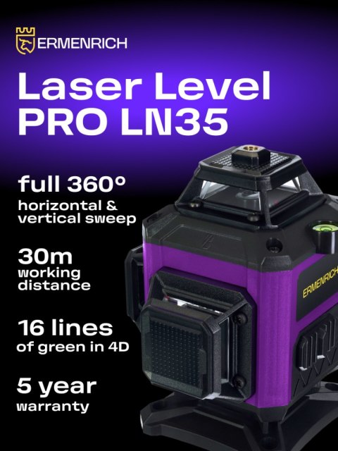 Poziomica laserowa Ermenrich PRO LN35