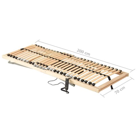 Elektryczny stelaż do łóżka z 28 listwami, 7 stref, 70 x 200 cm
