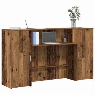 Biurko recepcyjne Stare drewno 180x50x103,5 cm Drewno klejone