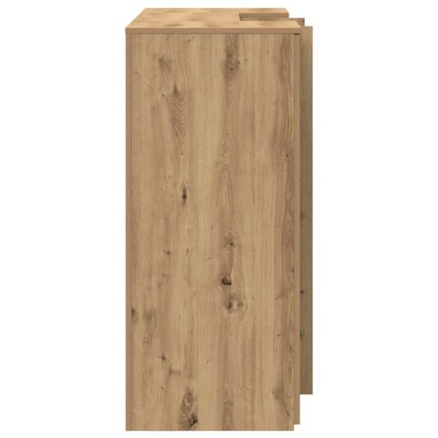 Biurko recepcyjne dąb artisan 135x50x103,5 cm Drewno klejone
