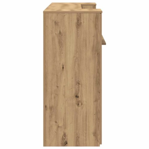 Biurko recepcyjne dąb artisan 180x50x103,5 cm Drewno klejone