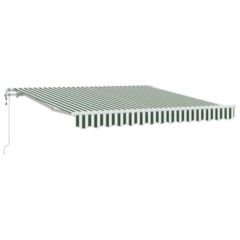 Elektryczna Rozkładana Markiza Zielony i Biały 300 x 250 cm