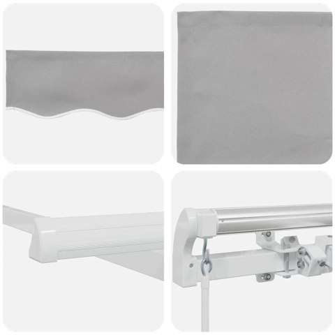 Markiza Jasnoszary 450 x 300 x 165 cm Poliester i Metal