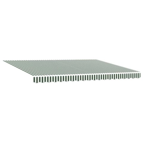 Elektryczna Rozkładana Markiza Zielony i Biały 450 × 350 cm