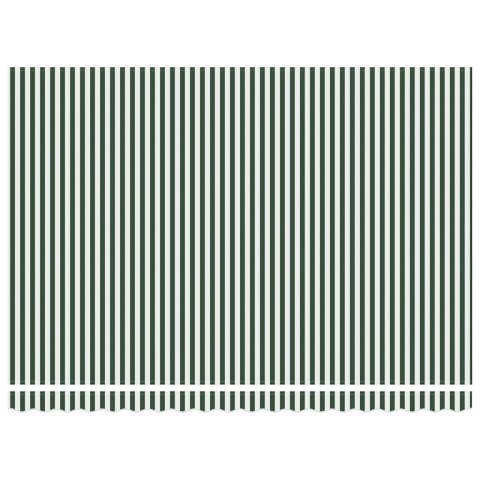 Markiza Zielony i Biały 450 x 350 x 165 cm Poliester