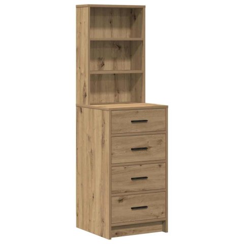 Toaletka 3 pcs Dąb rzemieślniczy Materiał drewnopochodny