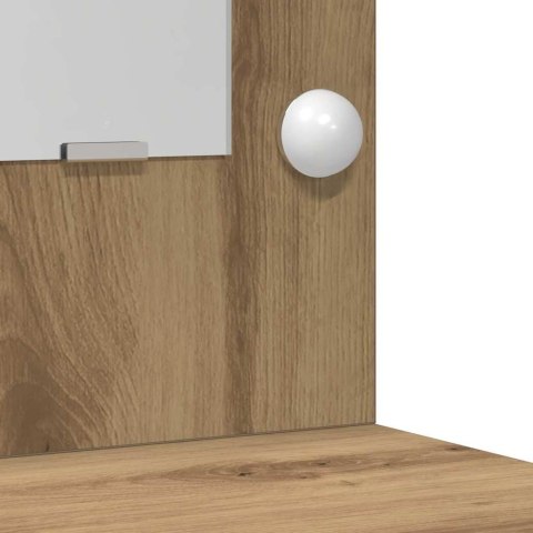 Toaletka 3 pcs Dąb rzemieślniczy Materiał drewnopochodny