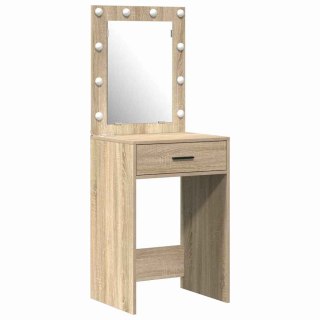 Toaletka z szufladą 3 pcs Brązowy Materiał drewnopochodny