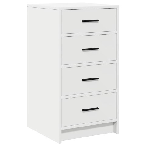 Toaletka z szufladą z półką 3 pcs Biały Materiał drewnopochodny