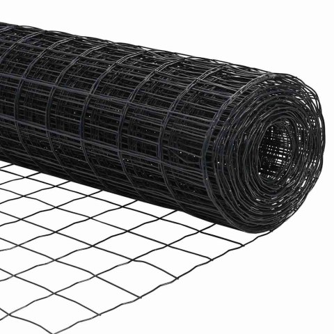 Ogrodzenie z słupkiem Szary 0,6 x 50 m Stal i PVC