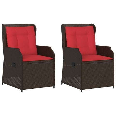 Ławka ogrodowa 2 pcs Brązowy polirattan