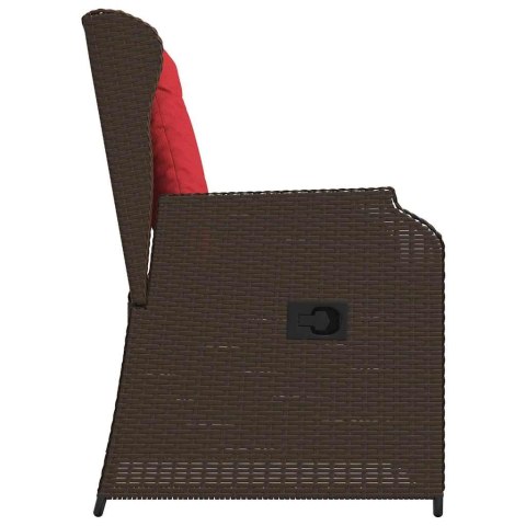 Ławka ogrodowa 2 pcs Brązowy polirattan