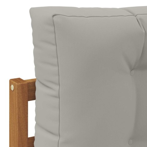 Zestaw sof na zewnątrz Naturalny i Jasny Szary