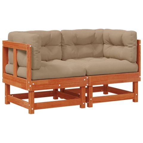 2 Sztuka Sofa narożna do ogrodu Lite drewno sosnowe
