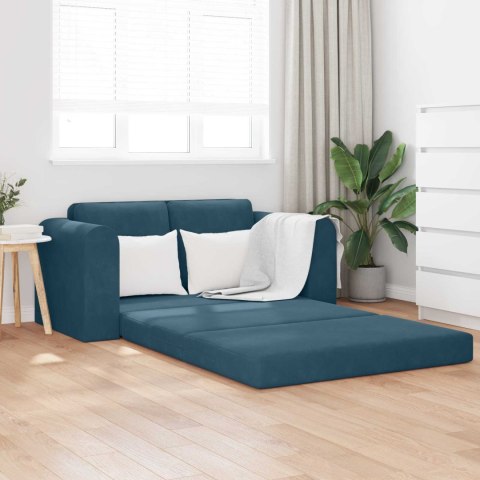 Sofa Bed Niebieski 148 x 71 x 83 cm Aksamit