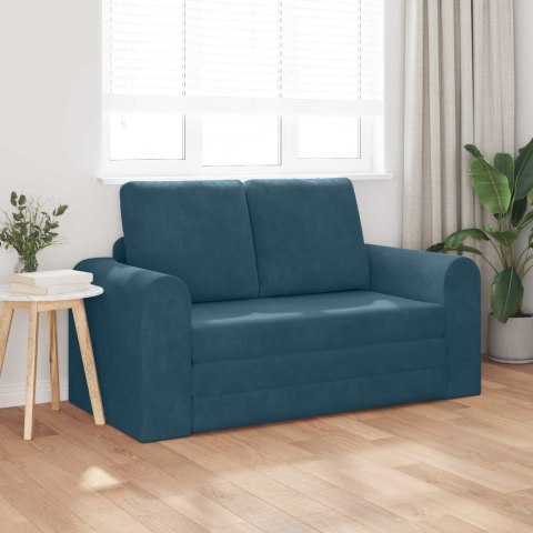 Sofa Bed Niebieski 148 x 71 x 83 cm Aksamit