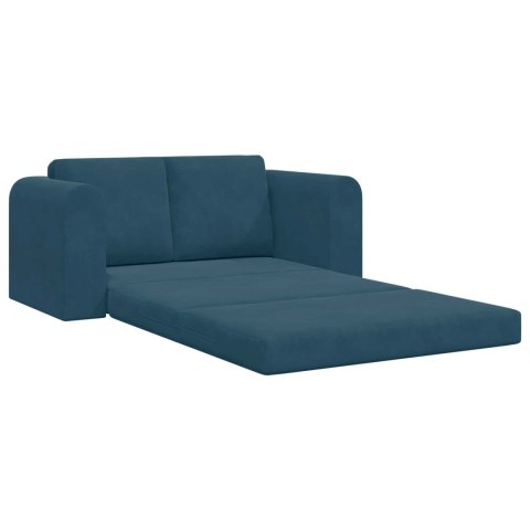 Sofa Bed Niebieski 148 x 71 x 83 cm Aksamit