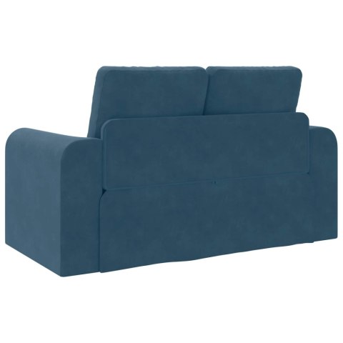 Sofa Bed Niebieski 148 x 71 x 83 cm Aksamit