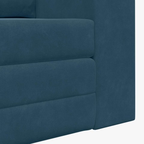 Sofa Bed Niebieski 148 x 71 x 83 cm Aksamit