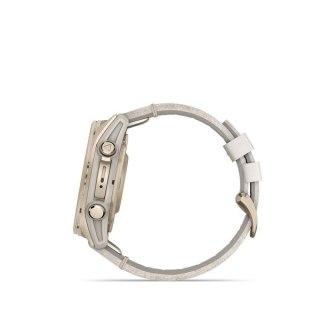 Garmin Fenix 8 43mm AMOLED Sapphire Tytan Soft Gold ze skórzanym paskiem Limestone
