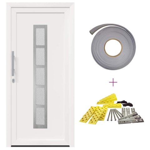 Drzwi Frontowe Biały 108 x 208 cm PVC